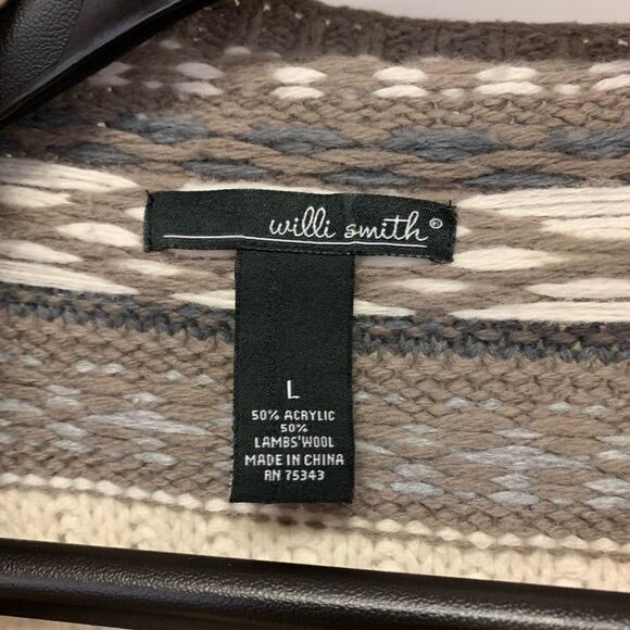 Willi Smith Texture Knit Waterfall Cardigan sz L - Picture 3 of 4